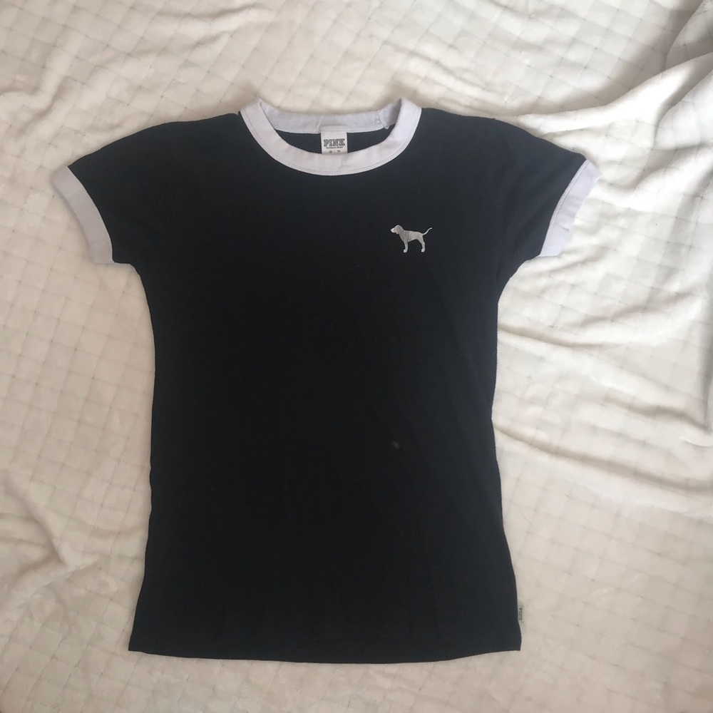 PINK black short sleeve shirt